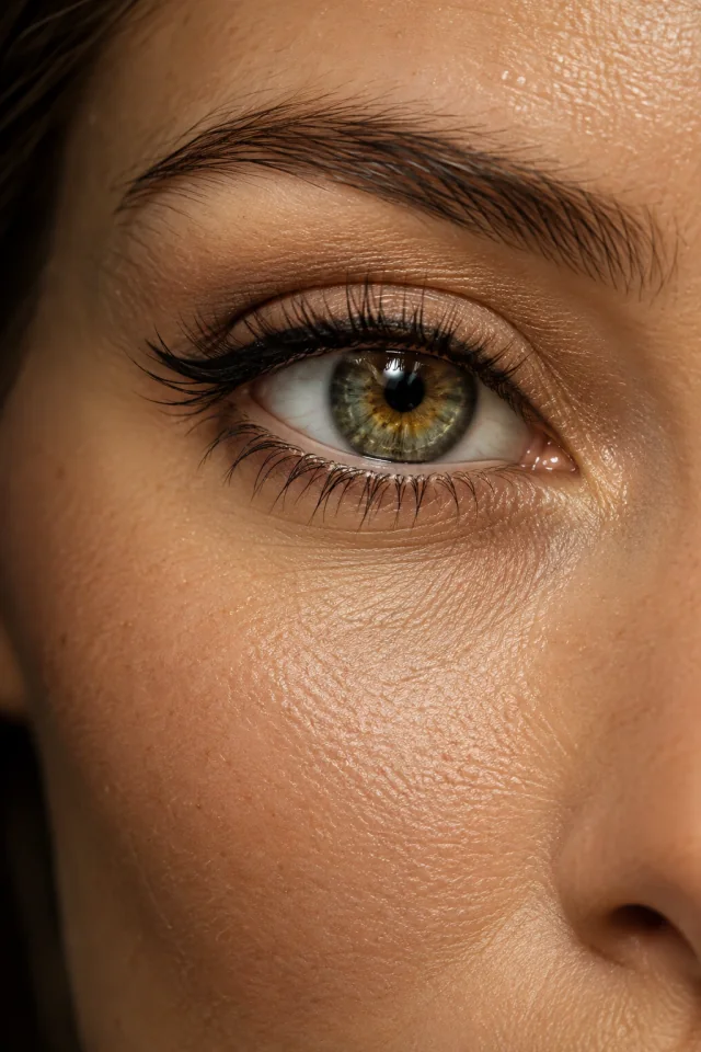 KI-generiertes Beauty-Motiv: Lidstrich