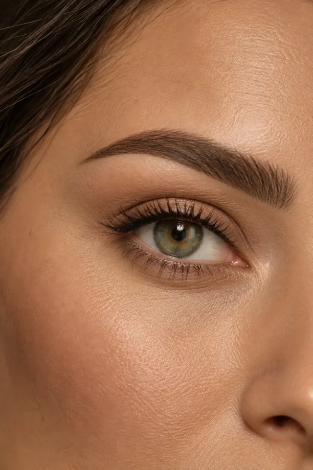KI-generiertes Beauty-Motiv: Powder Brows
